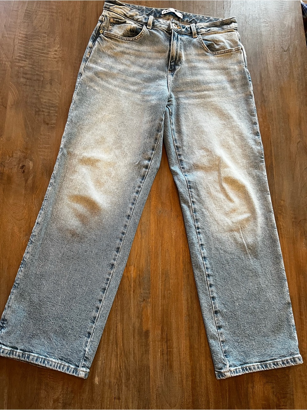 Zara Light Blue Relaxed Women's Jeans